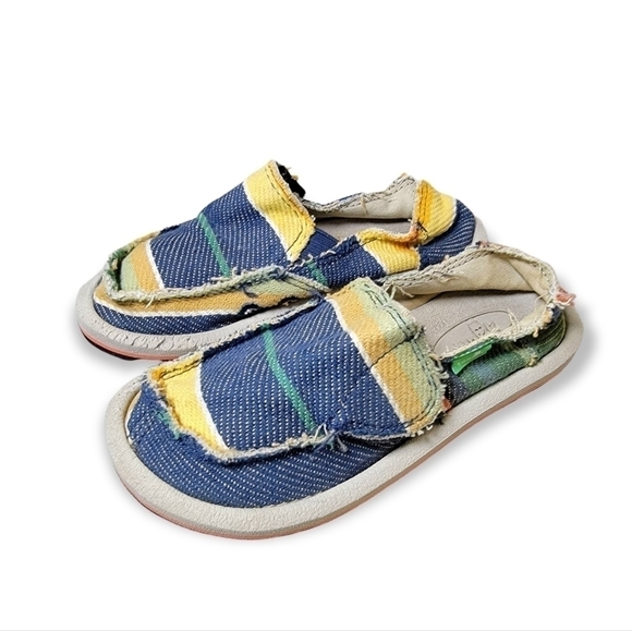 Sanuk Lil Donny Canvas Slip on Loafers Size 10 - Picture 16 of 16